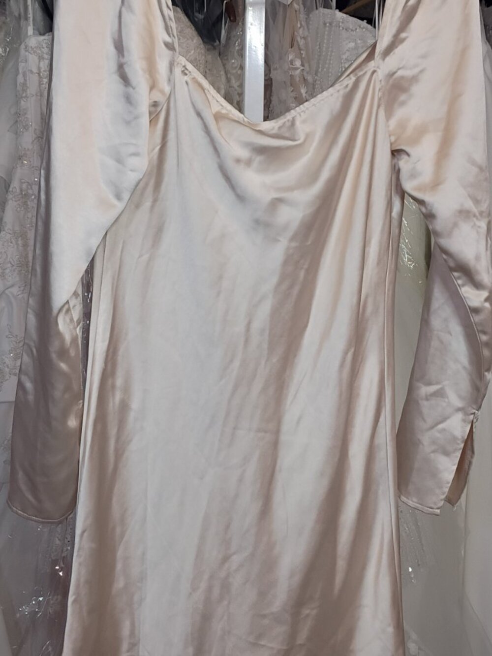 NWT Princess Polly Star Power Champagne Satin Mini Dress Size 4 - Picture 6 of 7